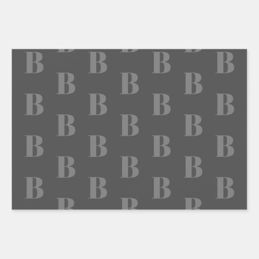 Modernes, dunkelgraues, individuelles Muster Geschenkpapier Set (Vorderseite 2)