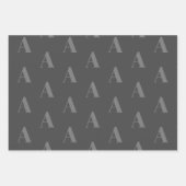 Modernes, dunkelgraues, individuelles Muster Geschenkpapier Set (Vorderseite)