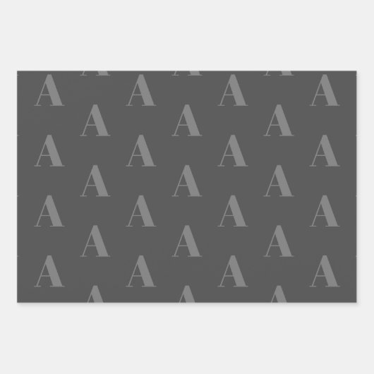 Modernes, dunkelgraues, individuelles Muster Geschenkpapier Set (Vorderseite)