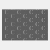 Modernes, dunkelgraues, individuelles Muster Geschenkpapier Set (Vorderseite 3)