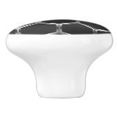 Modernes dunkelgraues und silbergraues, achteckige keramikknauf (Seitenansicht)