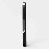 Modernes dunkelgraues Weiß kurven schwarzer Hinter Case-Mate iPhone Hülle (Hinten/Links)