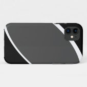 Modernes dunkelgraues Weiß kurven schwarzer Hinter Case-Mate iPhone Hülle (Rückseite (Horizontal))