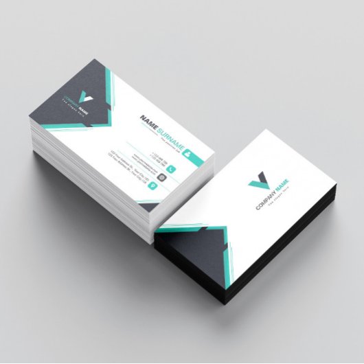 Modernes Dunkelgrün Visitenkarte