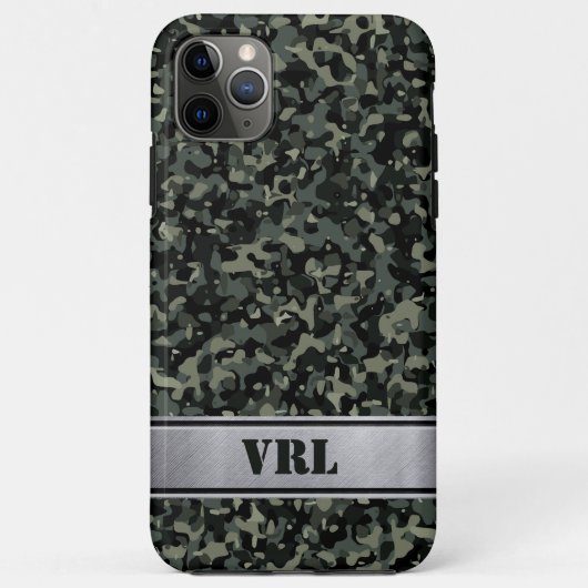 Modernes dunkelgrünes Camouflage iPhone 11 Pro Max Case-Mate iPhone Hülle (Rückseite)