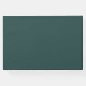 Modernes dunkelgrünes Gold-Glitzer-Script Gästebuch (Rückseite)