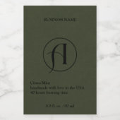 Modernes dunkelgrünes Logo-Logo-Markenzeichen Lebensmitteletikett (Einzelnes Label)