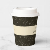 Modernes dunkelgrünes Muster-Brautparty Pappbecher (Rechts)