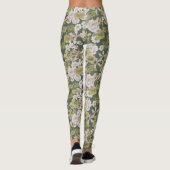 Modernes dunkelgrünes Olive FLordesign Leggings (Rückseite)