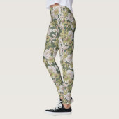 Modernes dunkelgrünes Olive FLordesign Leggings (Links)