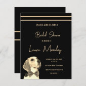 Modernes Dunkelhund Brautparty Invite (Vorne/Hinten)