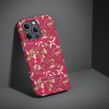 Modernes dunkelrosa rotes Poinsettia Folklorenmust