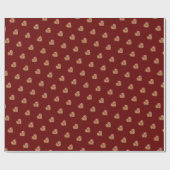 Modernes, dunkelrotes Musterpapier Geschenkpapier (Flach)