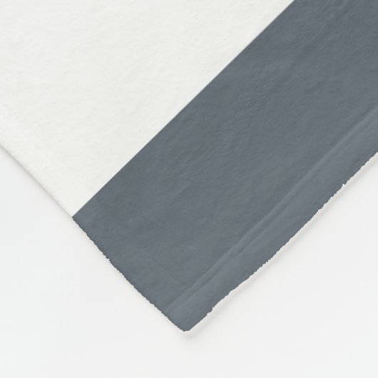 Modernes, dunkelweiße Streifen Schwarzes Quadrat M Fleecedecke (Ecke)