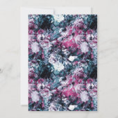 Modernes Dunkle Moody Florals Brautparty Einladung (Rückseite)