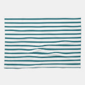 Modernes dunkles Aquamarines Strickküchentuch Geschirrtuch (Horizontal)