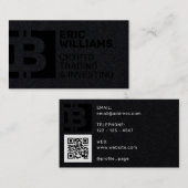 Modernes, dunkles beruflich  visitenkarte (Vorne/Hinten)