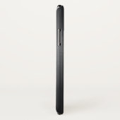 Modernes dunkles Grau Metallic Texture Monogram Case-Mate iPhone Hülle (Hinten/Rechts)