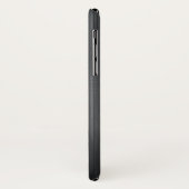 Modernes dunkles Grau Metallic Texture Monogram Case-Mate iPhone Hülle (Hinten/Links)