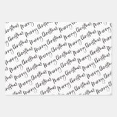 Modernes dunkles graues WEIHNACHTEN Frohe Weihnach Geschenkpapier Set (Vorderseite 2)