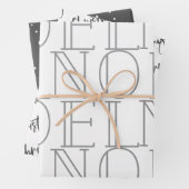 Modernes dunkles graues WEIHNACHTEN Frohe Weihnach Geschenkpapier Set (Beispiel)