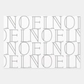 Modernes dunkles graues WEIHNACHTEN Frohe Weihnach Geschenkpapier Set (Vorderseite)