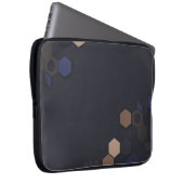 Modernes dunkles Hexagonal-Muster - Laptop-Sieb Laptopschutzhülle (Vorne Rechts)