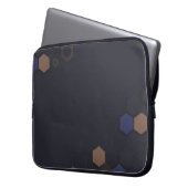 Modernes dunkles Hexagonal-Muster - Laptop-Sieb Laptopschutzhülle (Vorderseite Links)