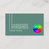 Modernes Dunkles Licht Aquamarin mit Beruflichem L Visitenkarte (Vorderseite)