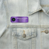 Modernes, dunkles Lila Logo für Metallbedienstete Namensschild (Beispiel)