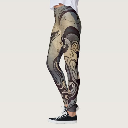 Modernes dunkles Muster Leggings (Links)