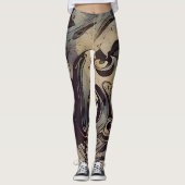 Modernes dunkles Muster Leggings (Vorderseite)