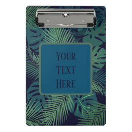 modernes, dunkles Palmenblatt, Dschungel von Feige Mini Klemmbrett