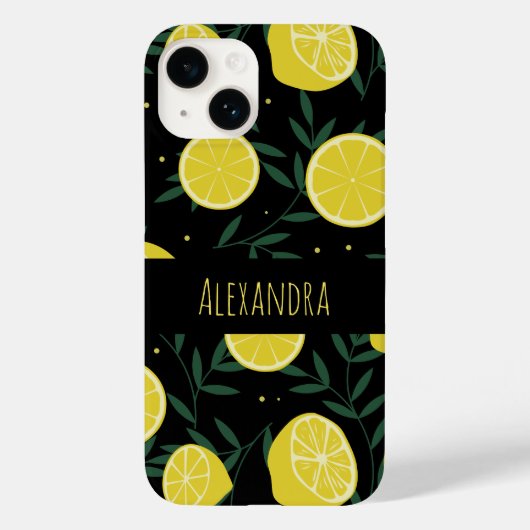 Modernes dunkles Personalisiertes Fruchtsommermust Case-Mate iPhone Hülle (Rückseite)