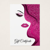 Modernes dunkles Rosa mit Glitzer-Effekt (Vorderseite)