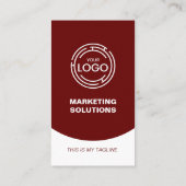 Modernes Dunkles Rot Visitenkarte (Rückseite)