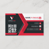 Modernes dunkles Rotes Elegant Visitenkarte (Rückseite)