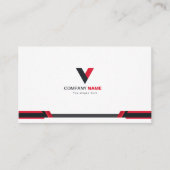 Modernes dunkles Rotes Elegant Visitenkarte (Vorderseite)