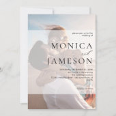 Modernes Duo 2 Foto Hochzeit Einladung (Vorderseite)