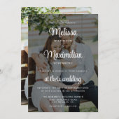 Modernes, durchsichtiges Foto Einladung (Vorne/Hinten)