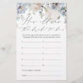 Modernes Dusty Blau wie alt war die Braut zu spiel (Vorderseite)