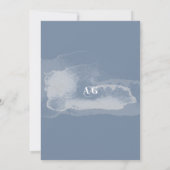 Modernes Dusty Blue Calligraphy Script Foto Save The Date (Rückseite)