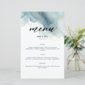 Modernes Dusty Blue Elegante Simple Beach Wedding (Stehend Vorderseite)