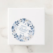 Modernes Dusty Blue Floral Boho Brautparty Geschenkanhänger (Beispiel)