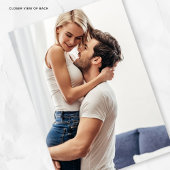 Modernes Dusty Blue Florals Foto Wedding Einladung