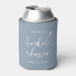 Modernes Dusty Blue Script-Brautparty Dosenkühler