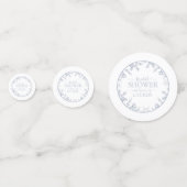 Modernes Dusty Blue Snowflake Winter Brautparty Konfetti (Vorderseiten)