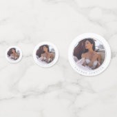 Modernes Dusty Blue Snowflake Winter Brautparty Konfetti (Rückseiten)