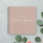 Modernes Dusty Blush Chic Script Brautparty Guest Notizblock<br><div class="desc">Dieses moderne kalligraphische Gästebuch ist perfekt für ein schlichtes und doch schönes Brautparty. Das neutrale Design zeigt Ihren Namen und das Datum der Feier in minimalistischer Typografie neben einem romantischen und skurrilen Drehbuch. Dies ist die staubige Version, aber können Sie die Hintergrundfarbe unter "Weiter anpassen" in jede andere Version ändern....</div>