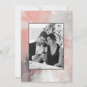 Modernes Dusty Coral Abstrakt Foto Save the Date (Rückseite)